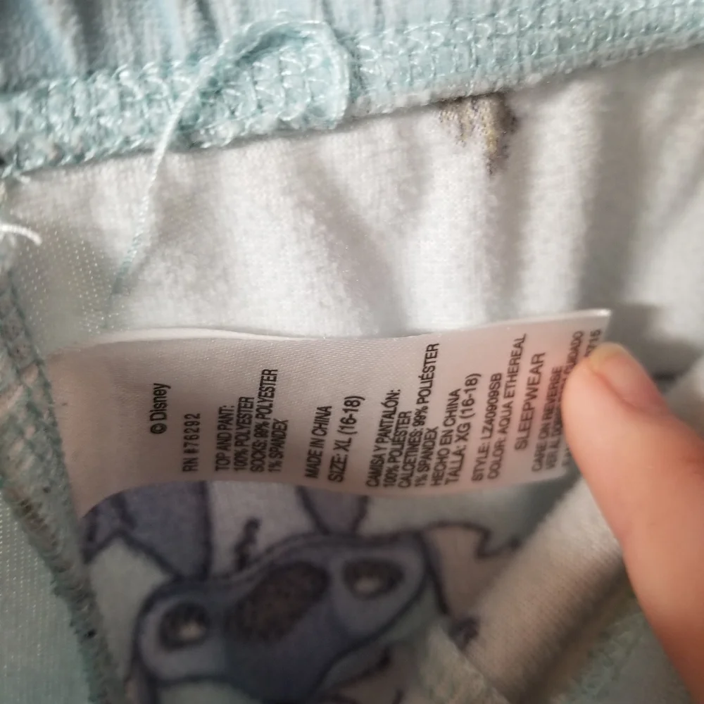 Disney Light Blue Stitch Allover Print Pajama Pants - Picture 2 of 3